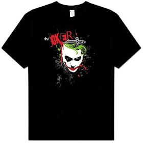 Batman Dark Knight CARD & DAGGER Joker Adult Black T-shirt Tee Shirt