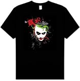  : Batman Dark Knight CARD & DAGGER Joker Adult Black T-shirt