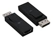 JOUJYE Display Port Adapter 1.1 Display Port Stecker / HDMI Buchse mit Verriegelung mit Status LED DPCP Konform