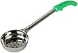 Excellante Portion Controllers Cooking Spoon, 1 Piece Mold, 4 oz, Green Handle
