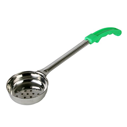 Excellante Portion Controllers Cooking Spoon, 1 Piece Mold, 4 oz, Green Handle