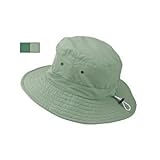 Coolibar UPF 50+ Kids' Reversible Bucket Sun Hat (Small / Medium - Stone/Navy)