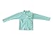 SwimZip Little Girl Long Sleeve Rash Guard Zipper Swim Shirt with Bow UPF 50+