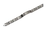 Titanium Brushed and Polished ID Bracelet - 9 inches