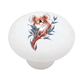 Koala Bear Decorative High Gloss Ceramic Drawer Knob