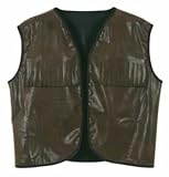 Faux Brown Leather Cowboy Vest w/Fringe 1/Pkg