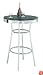 Retro Soda Fountain Style Bar Table w/Chrome Plating & Black Top
