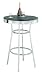 Retro Soda Fountain Style Bar Table w/Chrome Plating & Black Top