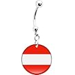 Austria Flag Belly Ring