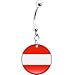 Austria Flag Belly Ring