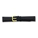 de Beer Black Genuine Lizard Leather Watch Band 12mm