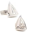 Sterling Sailboat Cufflinks - Sports Themed Formal Wear - Cufflinks