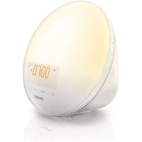 Philips HF3520 Wake-Up Light with Colored Sunrise Simulation (White)