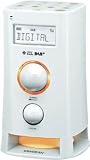 Sangean DCR-200 Uhren Radio, (UKW/-DAB Tuner, LCD) wei&szlig;