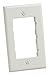 Panduit CBIW Classic 1-Gang Plastic Faceplate Frame, Off White