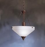 1 Lt Pendant, Tannery Bronze, Clear Etched glass