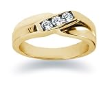 0.21 ctw. Woman's Round Diamond Wedding Band in 18K Yellow Gold