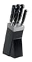 Michelangelo 700659 6-teilig Profi-Messerblock schwarz mit Edelstahlkappe und best�ckt mit 5 Messern