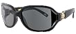 Angel Eyewear Shiny Black DREAMY Womens Sunglasses with Smoke Polarized Lenses