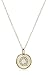 Amazon Collection 14k Yellow Gold and Diamond-Accent Initial Pendant Necklace