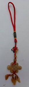 Feng Shui Yellow Jade Mystic Knot Amulet Charm