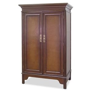 Brown Crackle TV Armoire