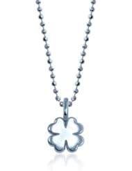 Alex Woo Mini Addition Clover Chain in Sterling Silver Pendant Necklace , 16"