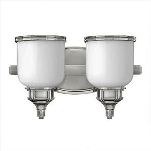 Hinkley Carina 5432PL Small Glass Reversible 2-LT 200w (8H x 13W) Vanity Lighting in... by Hinkley