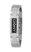 DKNY Essentials Black Swarovski Crystal Stainless Steel Ladies Watch NY3408