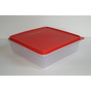 Tupperware Snack N Store Cookie Container with Red Seal by