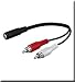 Produkt-Bild: Y-Adapter Kabel 20 cm 2 x Chinch-Stecker an 3,5mm Klinke-Buchse Stereo * EAN: 4040849500923 von wentronic&reg;