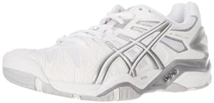 ASICS Women's GEL-Resolution 5 Tennis Shoe,White/Silver,10 M US