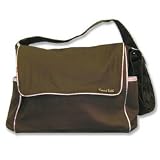Trend Lab Brown Canvas Messenger Bag with Spirograph Piping