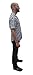 Houndstooth Black and White Men's Button Down Lounge Shirt