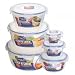 ISI HSM 946S6 Frischhaltedosen Set Lock & Lock 6-teilig, rund 100 ml, 250 ml, 480 ml, 850 ml, 1,4 L und 2,1 L