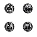 Twilight 4 Pin Button Set Edward with Bella-Alice-Jacob-Cast Image