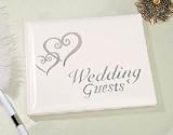 Linked Hearts Wedding Guest Book Silver by Victoria Lynn