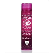 Dr. Bronner's & Sun Dog's Magic Organic Lip Balm, Naked, 0.15-Ounce Sticks (Pack of 6)