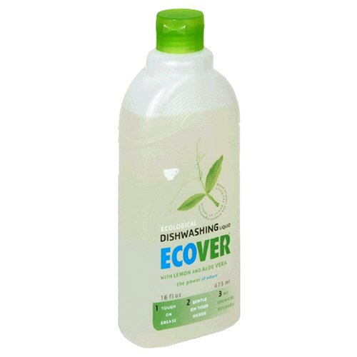 Ecover Dishwashing Liquid, Lemon, 16-Ounce Bottle (Pack of 12)