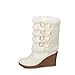 Charm Foot Fashion Faux-fur Womens Platform Wedge Heel High Top Snow Boots