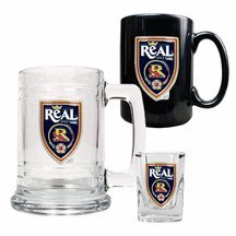 Real Salt Lake 15 oz. Tankard, 15 oz. Ceramic Mug and 2 oz. Shot Glass Set Real Salt Lake 15 oz. Tankard, 15 oz. Ceramic Mug and 2 oz. Shot Glass Set