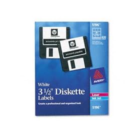 Avery 5196 Laser Diskette Labels 2 3 4X2 3 4 Single Pack by 