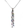 Sterling Silver CZ Necklaces - Chain: 17"/ Height: 70mm Sterling Silver CZ Necklaces - Chain: 17"/ Height: 70mm