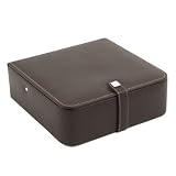 Wolf Designs Men's 384806 New Saville Row Collection Large Brown Valet Case