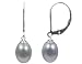 Freshwater Grey 7.5-8mm Pearl Drop Earrings in Sterling Silver