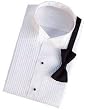 Women's Tuxedo Shirt - Poly/Cotton Wing Style