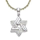 14K White Gold Diamond (.13 ctw) Star Of David