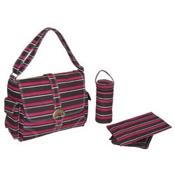Canvas Buckle Bag - - Burgundy