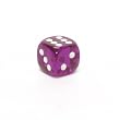Translucent 12mm d6 Purple w/White Pipped Dice
