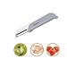 BOGZON Muti-funtional Vegetable Peeler With Double Sided Hand-Protection Sliding Cover, ABS Handle, Stainless Blade, Grey Color